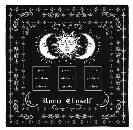Altar/Tarot Cloth Sun Moon 49 cm X 49 cm