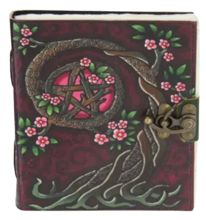 Pentacle Tree of Life Leather Journal