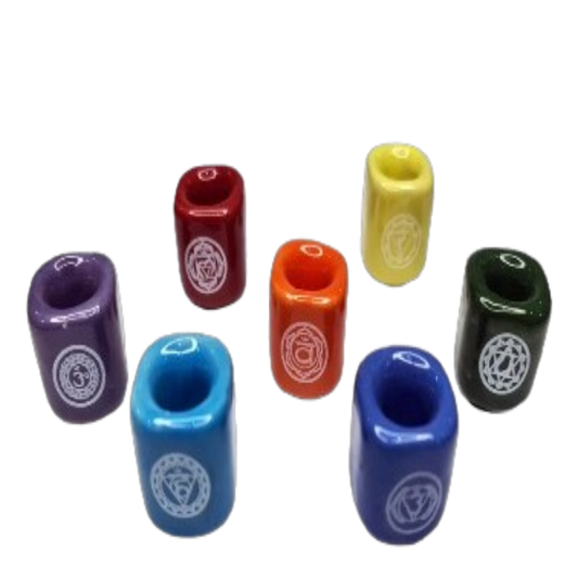 Chime Spell Candle Holder Chakra Assorted Colours