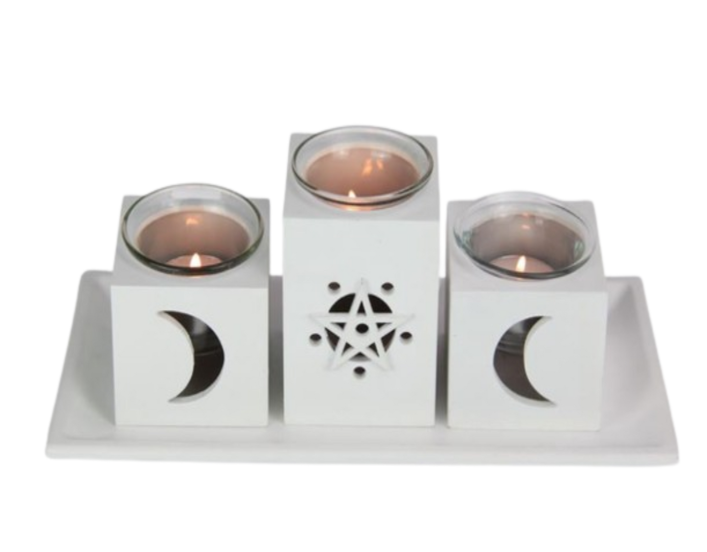 Triple Moon & Star Candle Holder Set