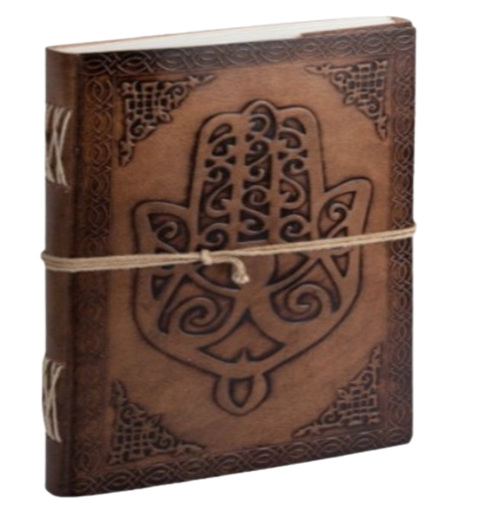 Leather Embossed Hamsa Hand Journal