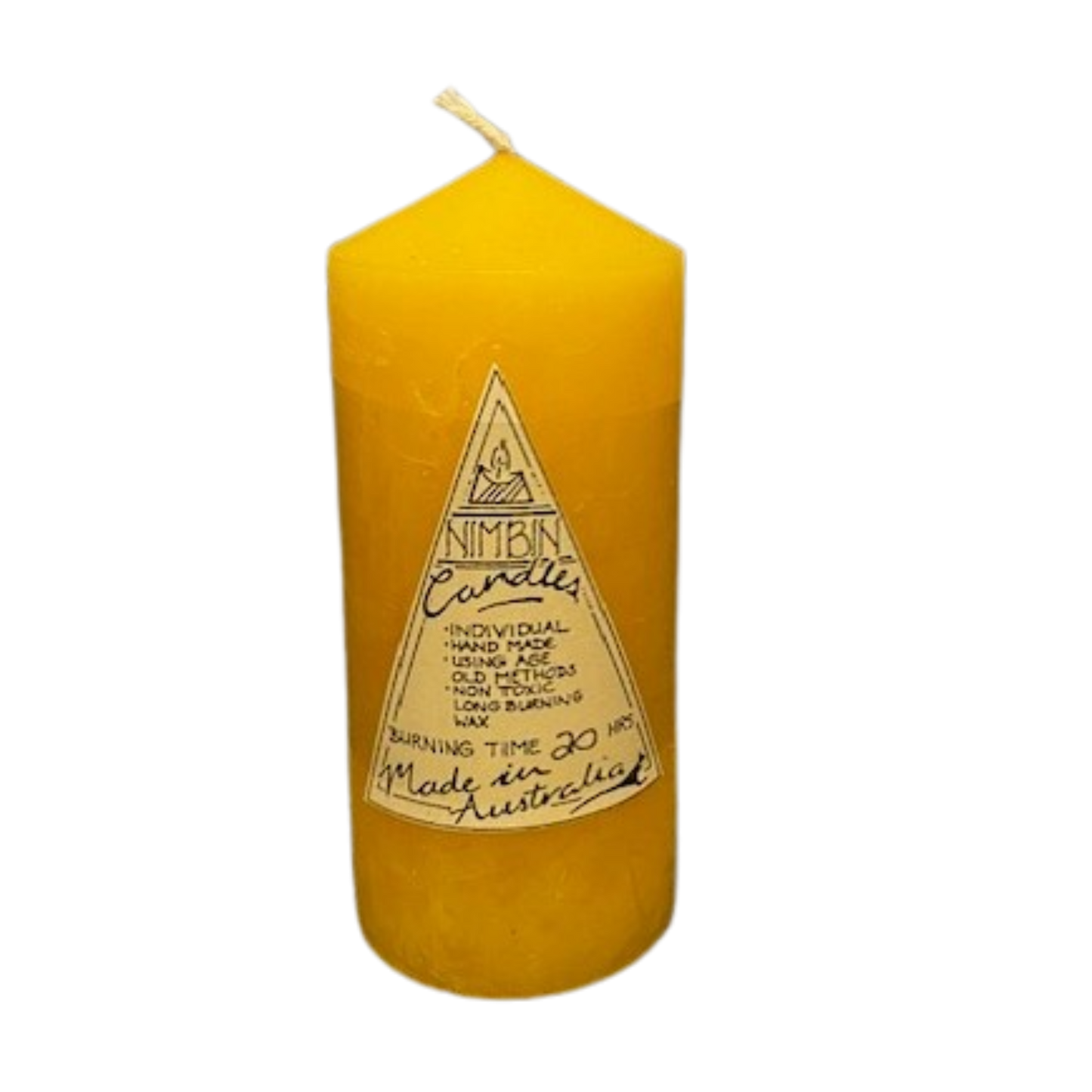 Nimbin Church Pillar Candle Yellow