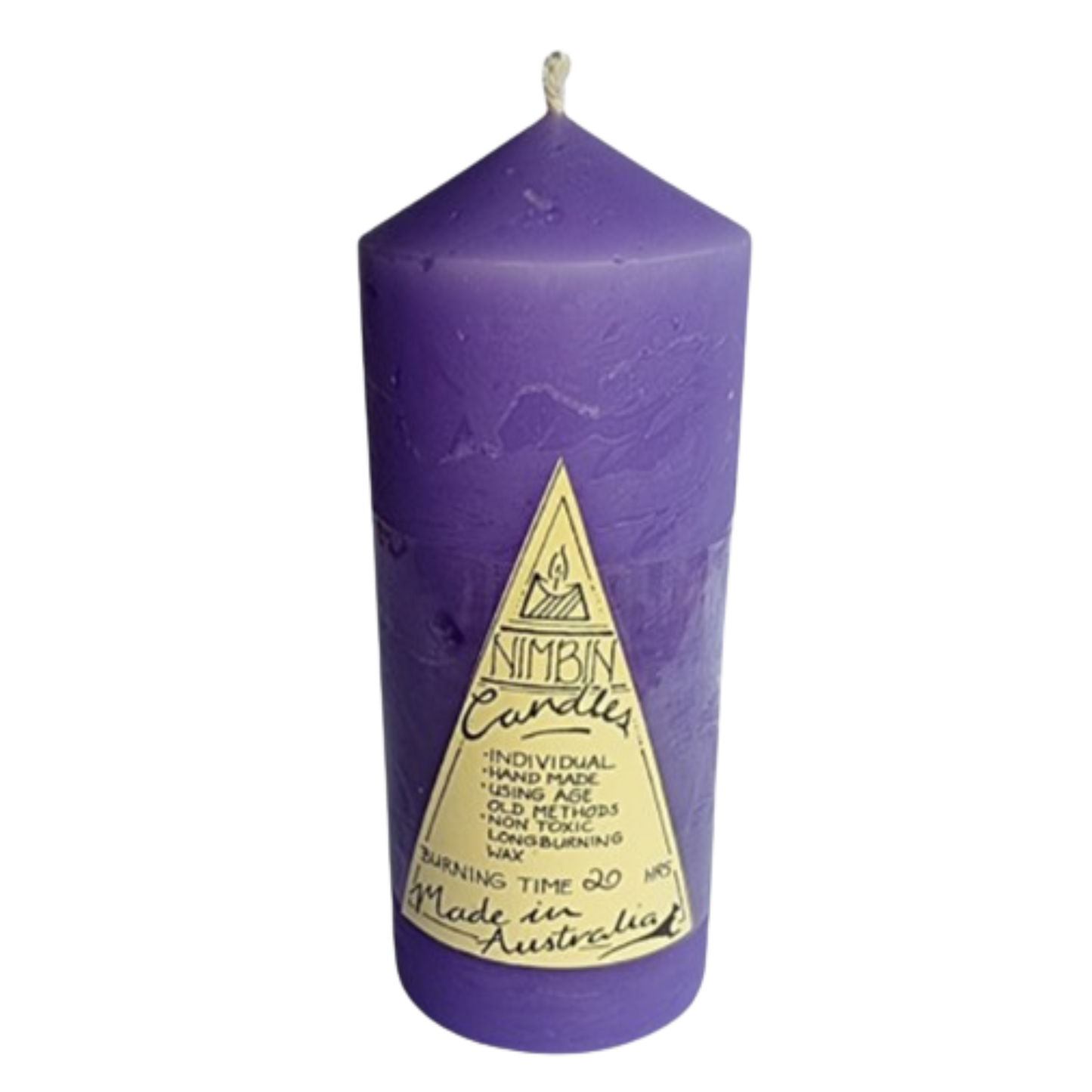 Nimbin Church Pillar Candle Purple