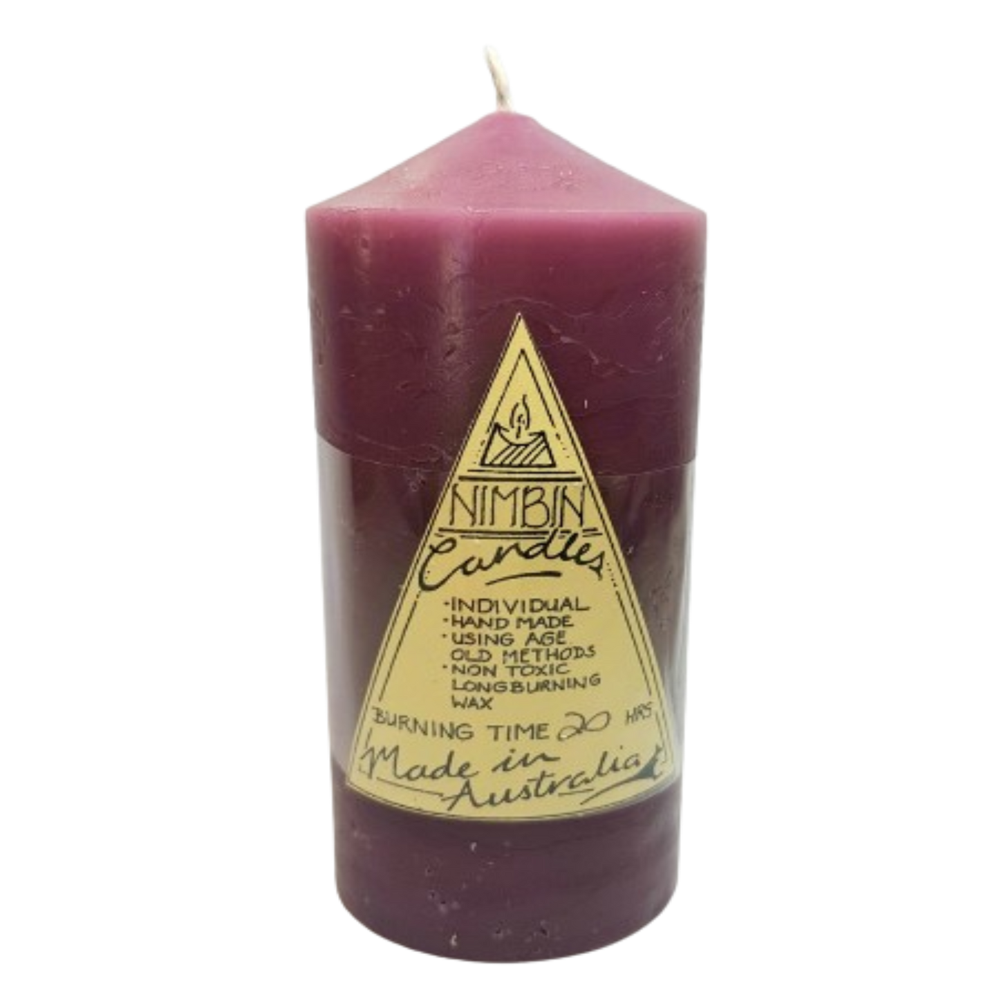 Nimbin Church Pillar Candle Burgundy/Grape