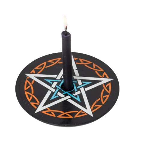 Pentacle Spell Candle Holder