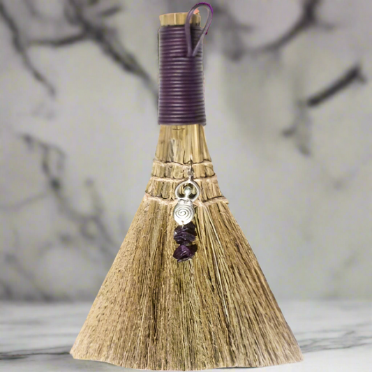 Besom/Broom Goddess with Amethyst