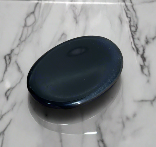 Black Obsidian Palm Stone