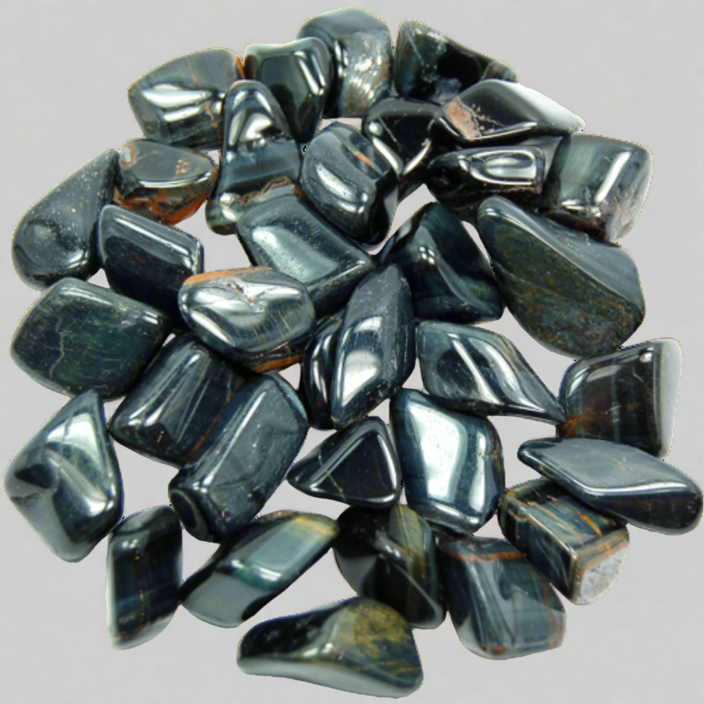 Blue Tigers Eye Tumbled Stones