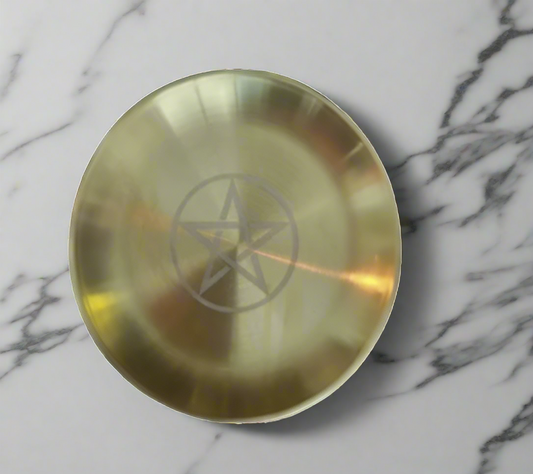 Brass Offering Plate - Pentacle