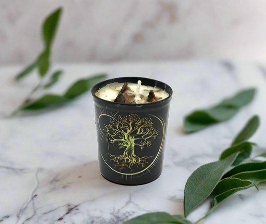 Golden Tree of Life Votive Candle