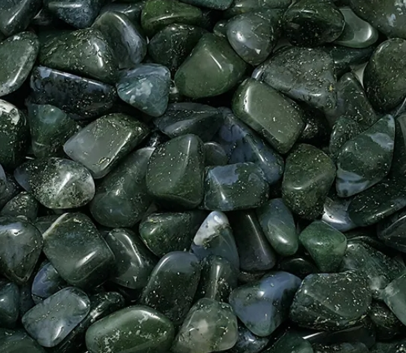 Green Moss Agate Tumble Stones