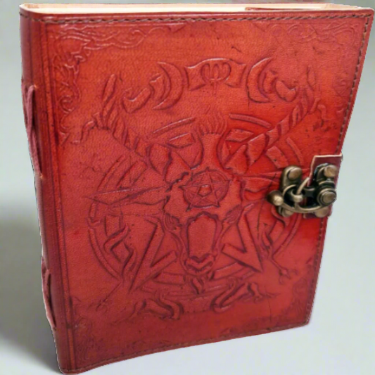 Journal Leather Baphomet Pentacle