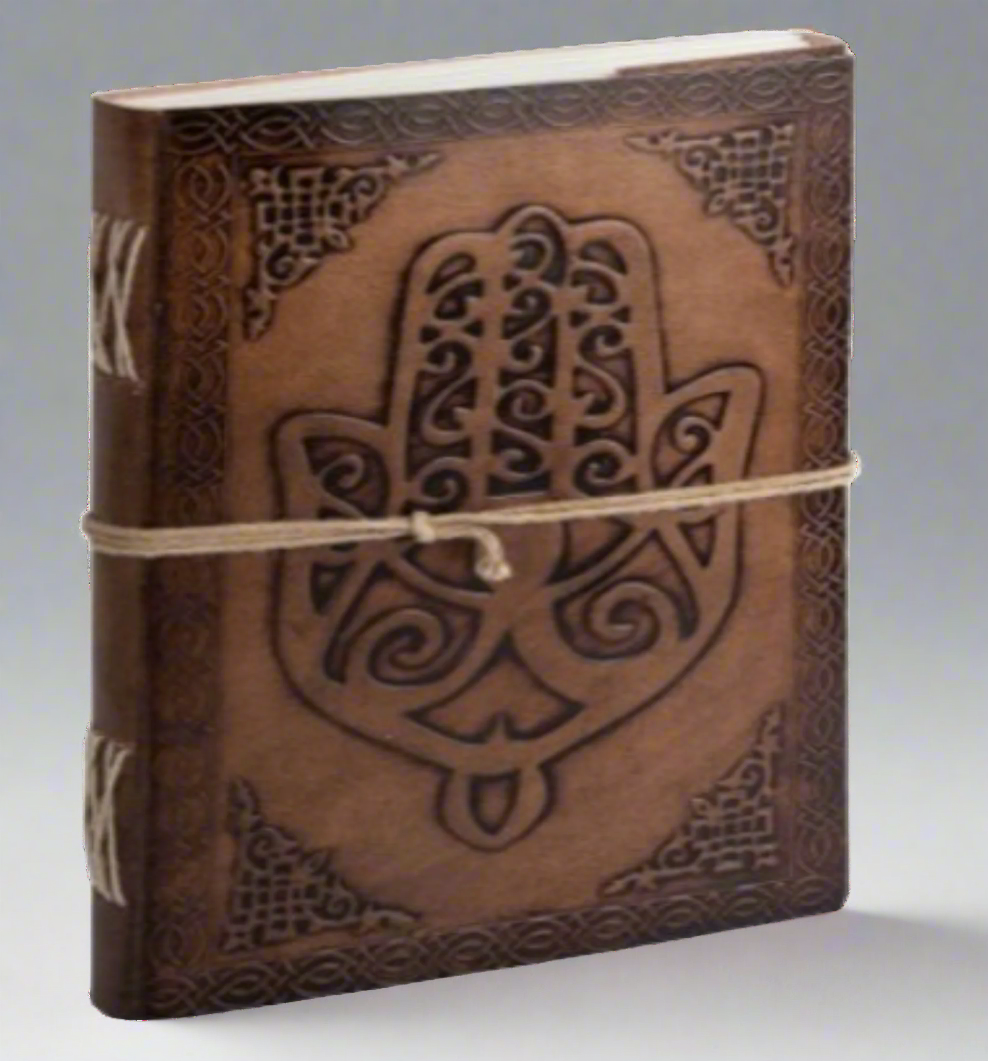 Leather Embossed Hamsa Hand Journal