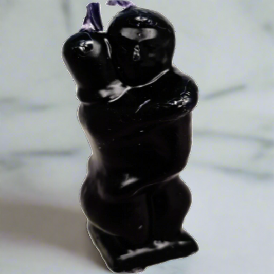 Lovers Figurine Candle Black