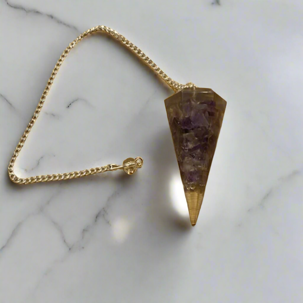 Pendulum Faceted Orgonite Amethyst