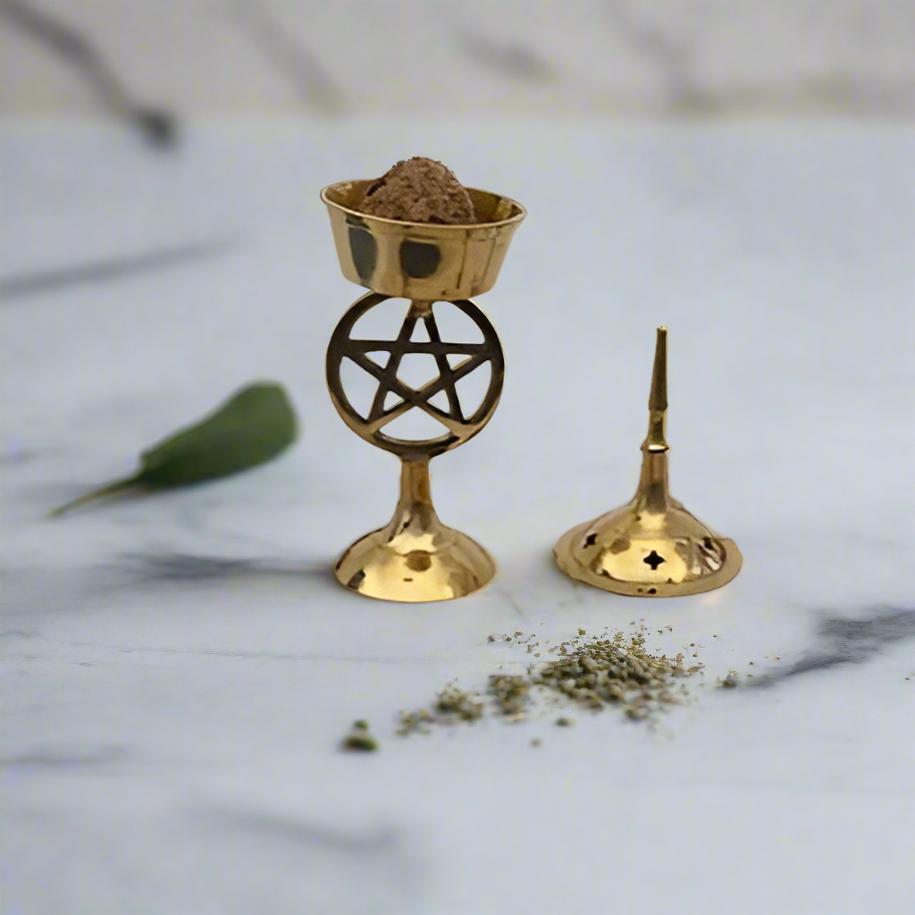 Pentacle Brass Incense Burner