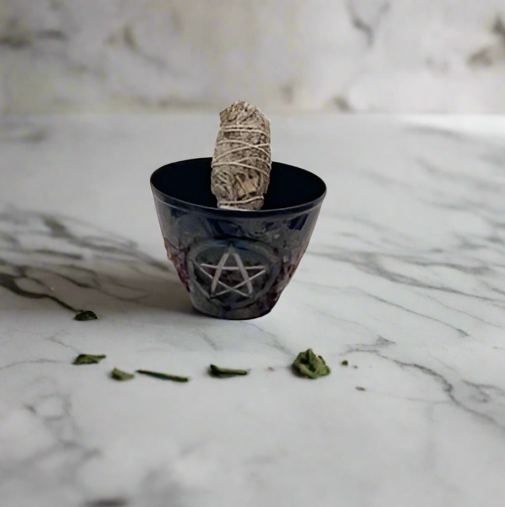 Pentacle Smudge Bowl Metal