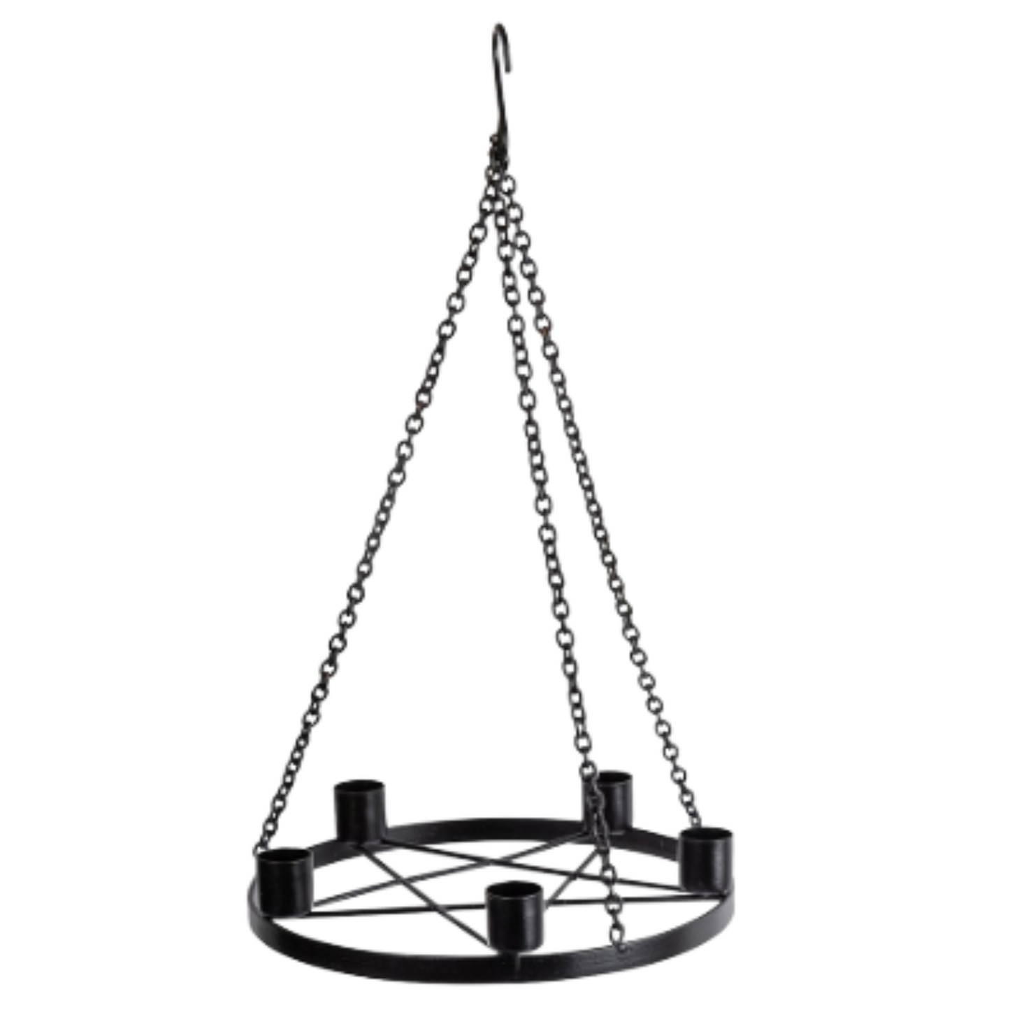 Pentacle Hanging Chain Candle Holder