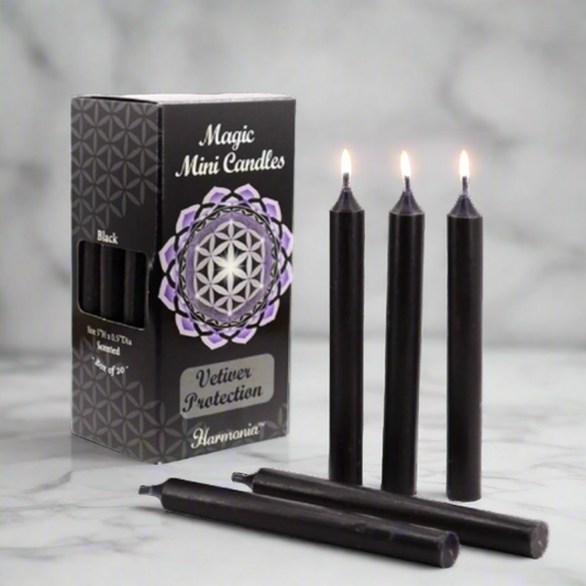 Ritual Mini Spell Candles Black 20