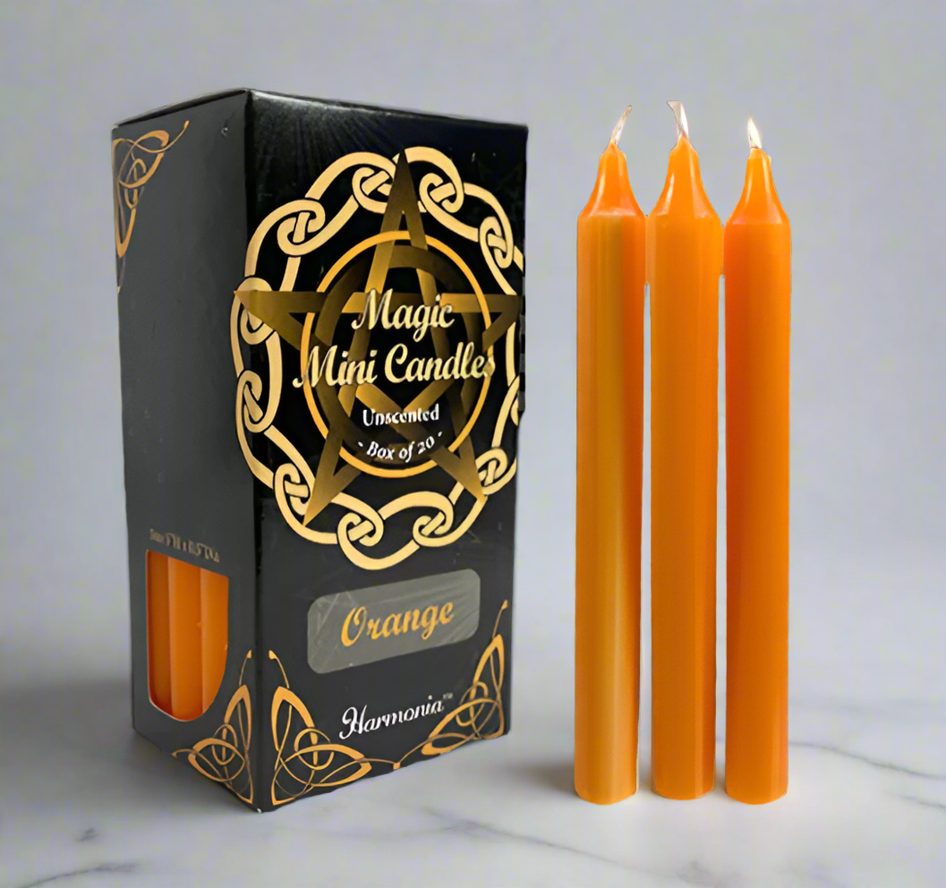 Ritual Mini Spell Candles Orange 20