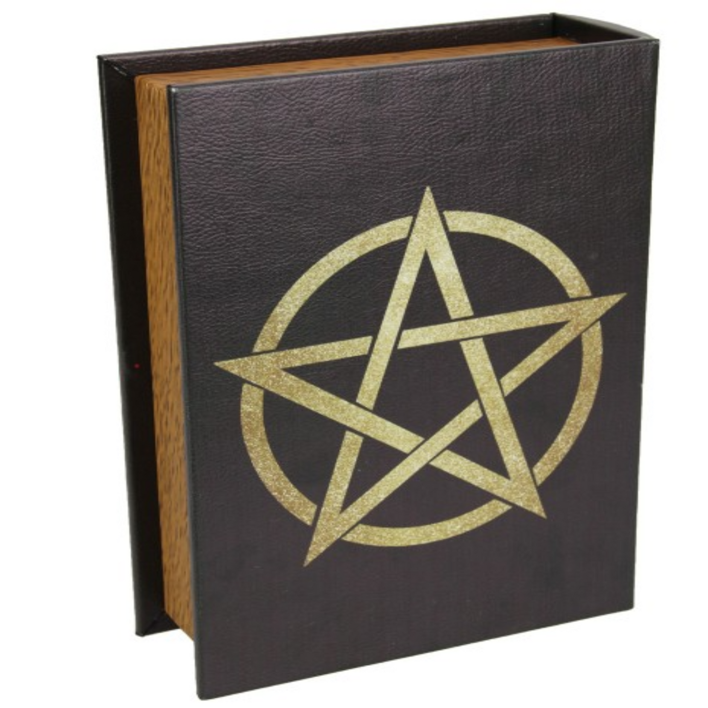 Pentacle Book Box with Black & Gold Design