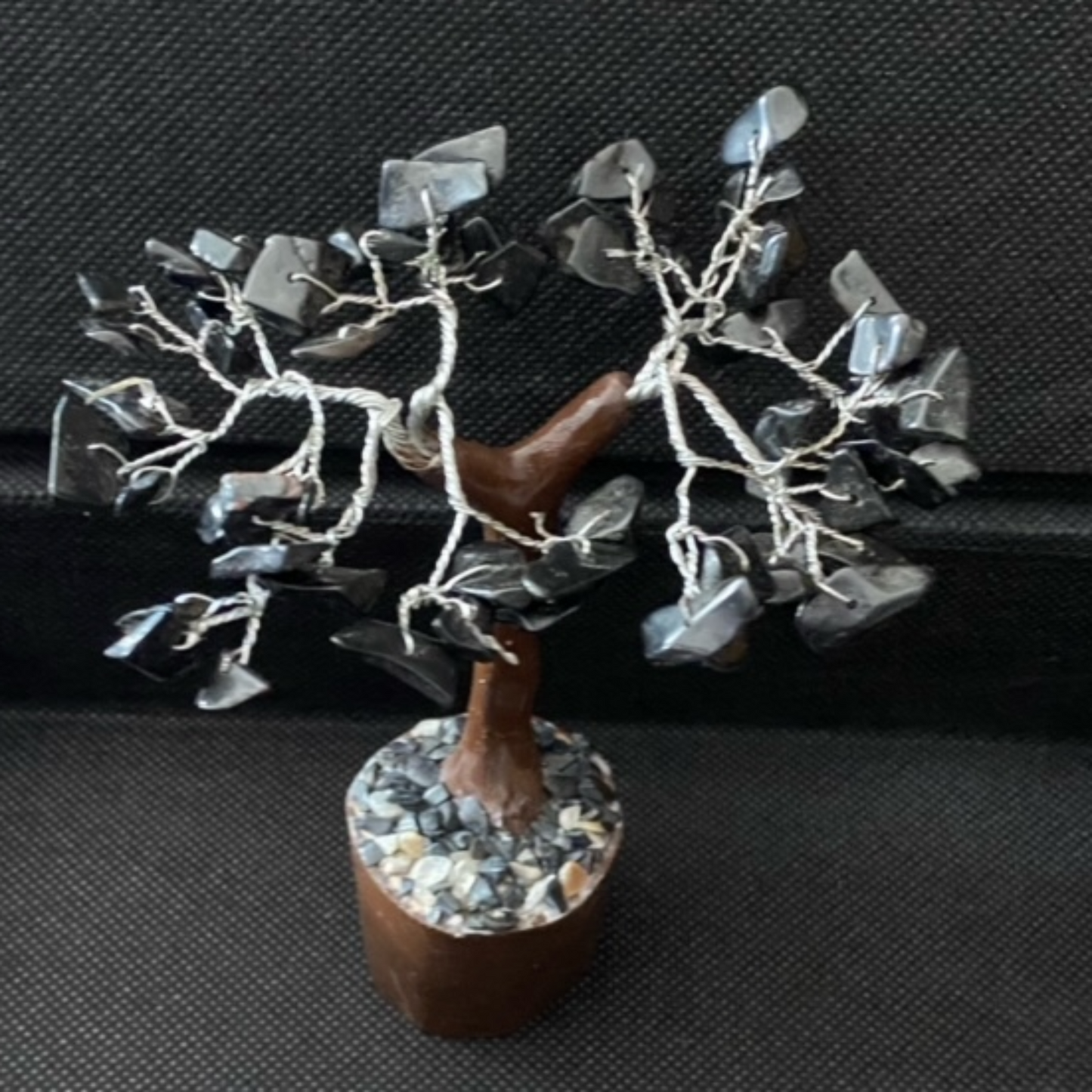 Tree Decorative Fairy Size Crystal Black Onyx