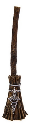 Witches Broomstick With Silver Pendant Assorted.