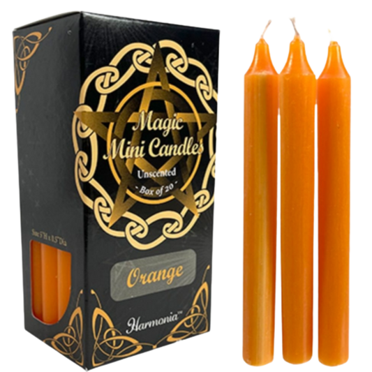 Ritual Mini Spell Candles Orange