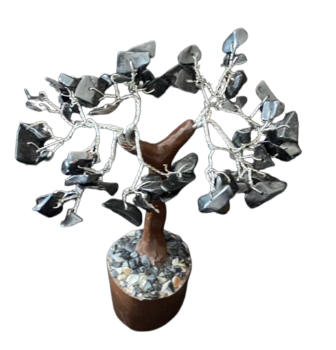 Tree Decorative Fairy Size Crystal Black Onyx
