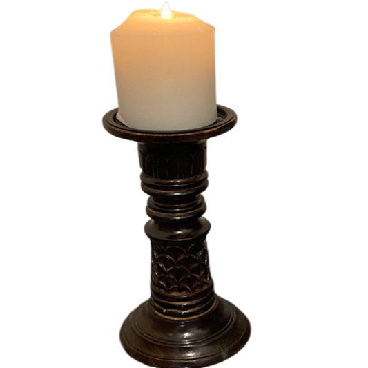 Wooden Pillar Candle Holder/ Stand