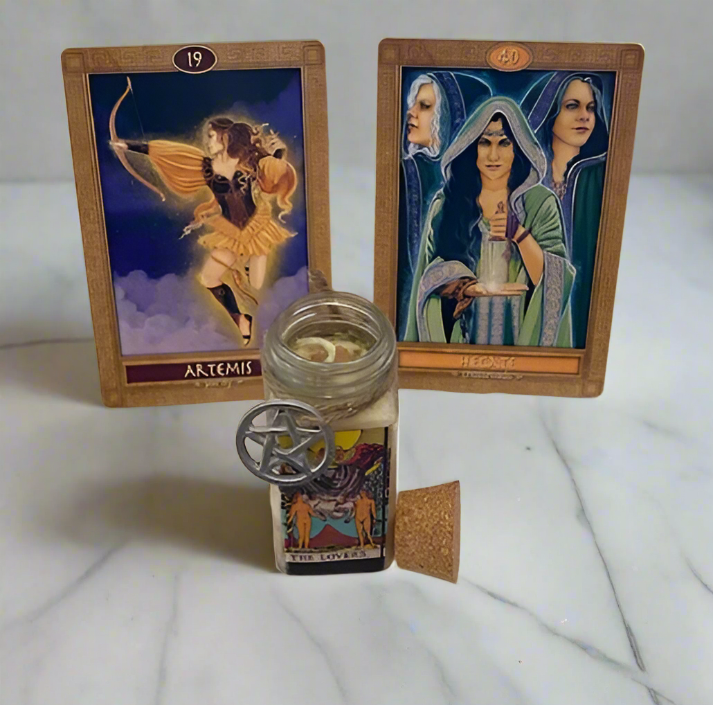 The Lovers Tarot Candle