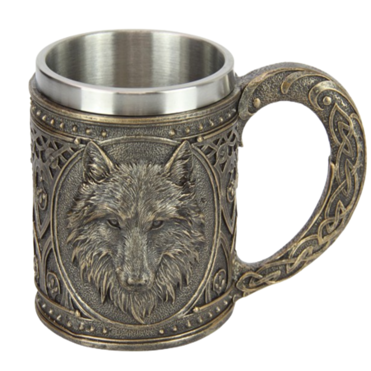 Wolf Mug Antique Finish