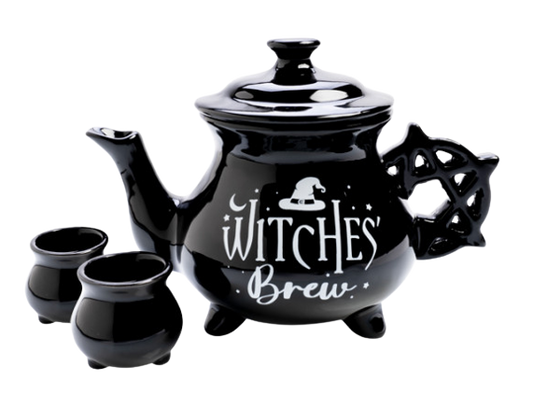 Witches Brew Cauldron Tea Set